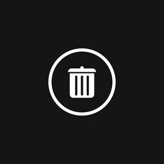 Trash Bin Icon. Vector illustration for graphic design, Web, UI, app.