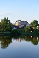 Fototapeta na wymiar Amboise city and Loire river