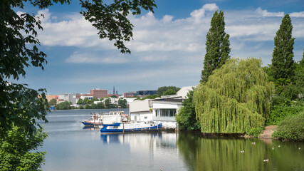 Obraz premium Hamburg an der Bille sonnig