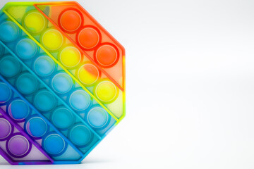 Antistress toy pop it fidget isolated on white background.