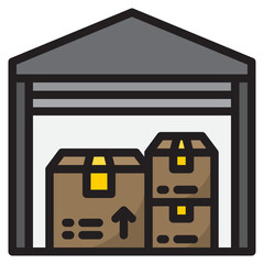 warehouse color line style icon