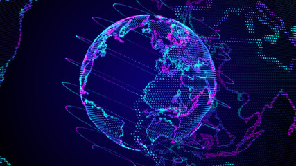 Technology Internet Connection. Digital data connection futuristic abstract background