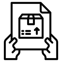 delivery outline style icon