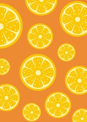 seamless pattern of lemon slices
