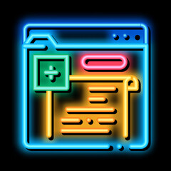medical web site visiting people neon light sign vector. Glowing bright icon medical web site visiting people sign. transparent symbol illustration