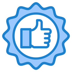 Obraz premium like blue style icon