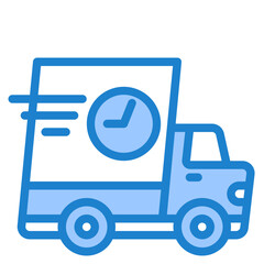 truck blue style icon