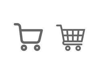 Shopping cart icon vector set. E-commerce