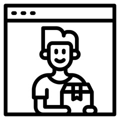 delivery outline style icon