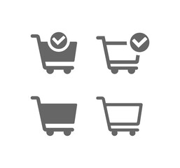 Shopping cart icon vector set. E-commerce