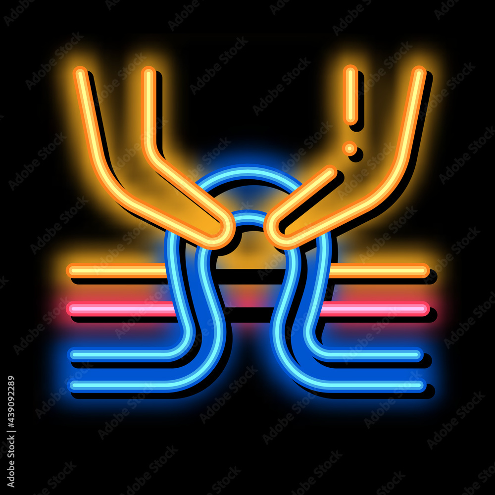 Wall mural veins medical treatment neon light sign vector. Glowing bright icon veins medical treatment sign. transparent symbol illustration