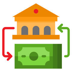 exchange flat style icon