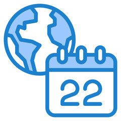calendar blue style icon