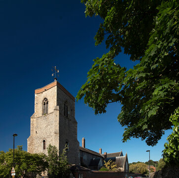 Norwich, Norfolk, UK, June 2021, View Of The Norwich Great Hospital Church Complex And St Helens Church On Bishopgate