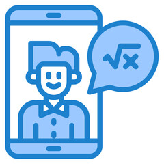 mobilephone blue style icon