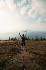 Fototapeta premium Man on the top