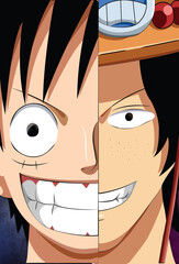 illustration of happy brothers