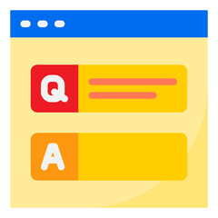 question flat style icon