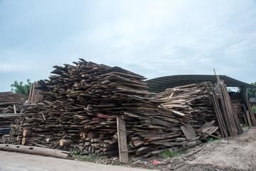 Old wood stacked there