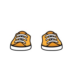 Sports sneakers for boy color variation for coloring on a white background