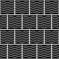 Wavy squares. Seamless vector wavy blocks.