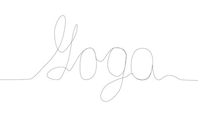 Self-drawing a simple animation of one continuous inscription YOGA.