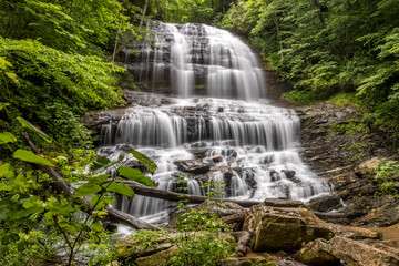 Waterfall deep in the North Carolina mountains