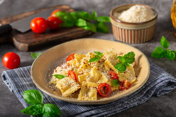 Ravioli with cheese and chilli