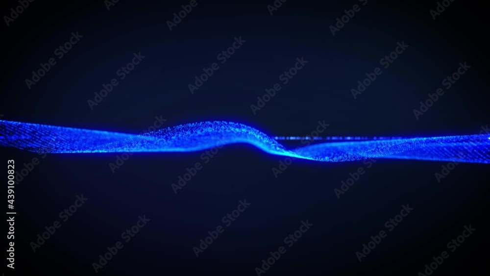 Poster Futuristic Dynamic Wave Element Security Data Flow Communication DOF 4K Motion Background