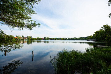 Circular route on Weßlinger lake, summer time