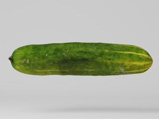 Image of cucumbers on a colored background, 3D rendering