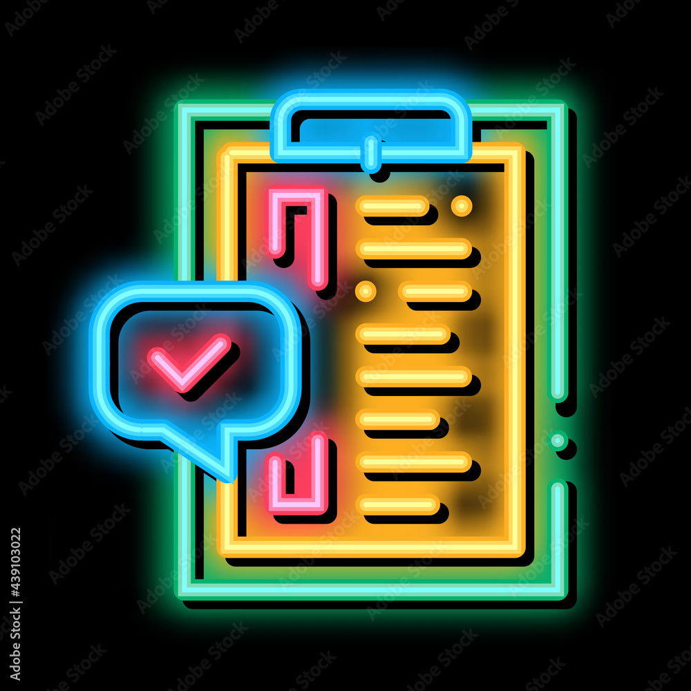 Poster task list of audit neon light sign vector. glowing bright icon task list of audit sign. transparent 