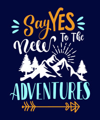 Camping Hiking Nature Mountain River Vintage adventure Graphic Illustration Vector Art for T-shirts, mugs, Stickers, and many more