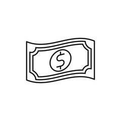 Money icon Vector Illustration. Dollar Money icon vector design concept for Payment, Finance, Currency and Trading Business. Money cash vector icon flat design for website, symbol, icon, sign, App UI