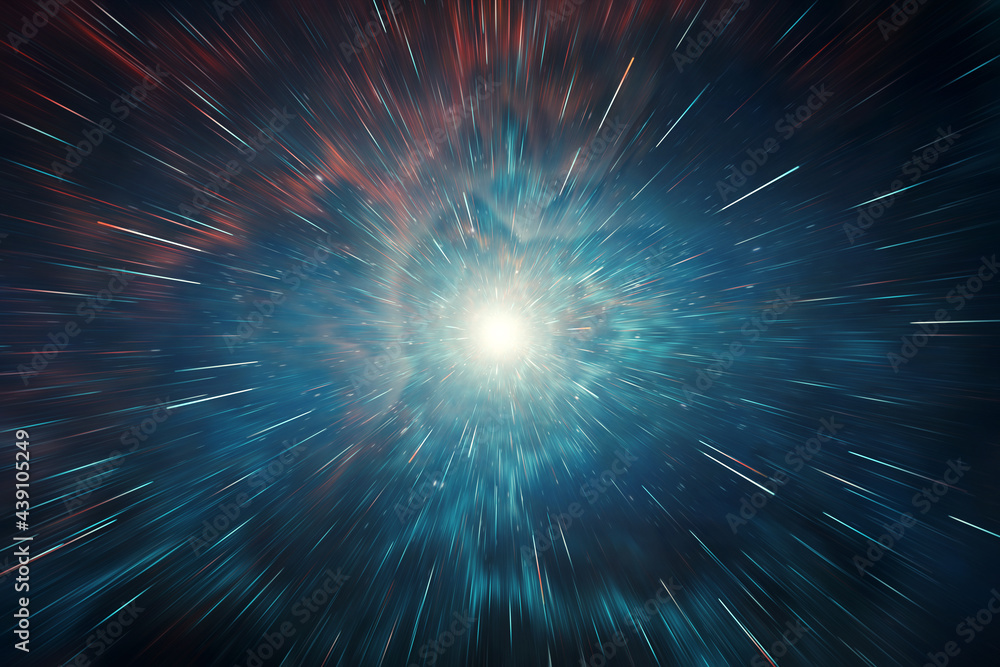 Wall mural supernova - star explosion in a galaxy of an unknown universe