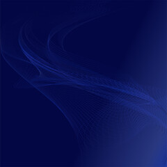 Dark blue and black waves, line art background.