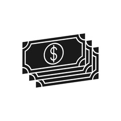 Money icon Vector Illustration. Dollar Money icon vector design concept for Payment, Finance, Currency and Trading Business. Money cash vector icon flat design for website, symbol, icon, sign, App UI