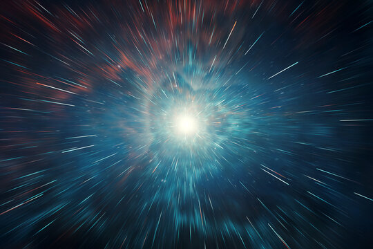 Fototapeta Supernova - Star explosion in a galaxy of an unknown universe