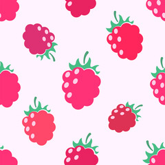 Rasberry seamless pattern