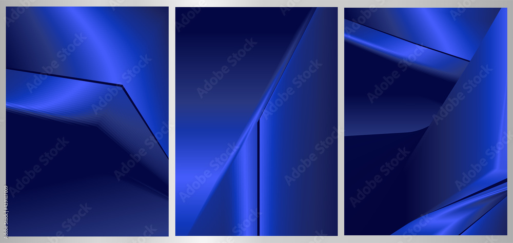 Poster modern style abstract metallic background with blend effect lines. conceptual abstract background. w