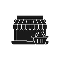 Online Store icon Vector design Illustration. Modern Online Shopping icon vector design concept for e-commerce, online store and marketplace website, mobile, logo, symbol, button, sign, app UI