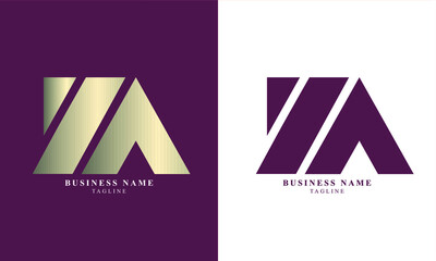 7A, Abstract initial monogram letter alphabet logo design