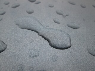 Water droplet over a gray surface