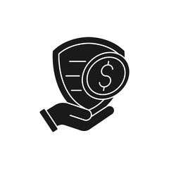 Secure Payment icon Vector Illustration. Payment Security and Safety with Shield icon vector design concept for Online Payment, Finance, and Mobile Banking website, symbol, icon, sign, App UI