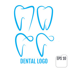Dental clinic logos set. Dental office logo.