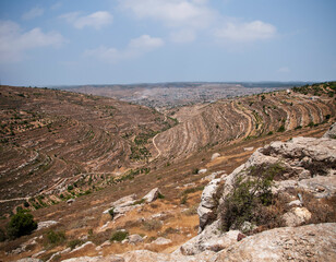 Panoramic view of the Bat Ayin, Gush Etzion. Israel.
