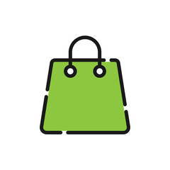 Shopping Bag icon Vector Illustration. Shopping Bag vector icon design for e-commerce, online store and marketplace. Shopping Bag icon vector for website, mobile, logo, symbol, button, sign, app