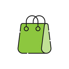 Shopping Bag icon Vector Illustration. Shopping Bag vector icon design for e-commerce, online store and marketplace. Shopping Bag icon vector for website, mobile, logo, symbol, button, sign, app