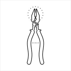 Pliers Icon, Hand Tool To Hold Objects Firmly
