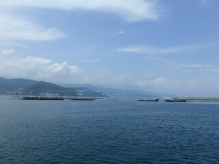 網代港から見る初夏の太平洋（静岡県熱海市）